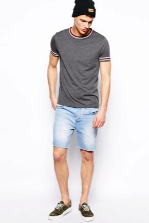Pantalones cortos de mezclilla para hombre: reglas de selección, imágenes de moda.