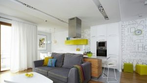 Layout e decoração de estúdios com área de 23 m2. m