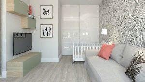 Design von Einzimmerwohnungen mit einer Fläche von 38 qm. m