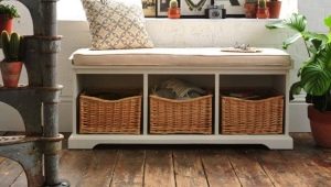 Wählen Sie eine Bank mit einem weichen Sitz im Flur