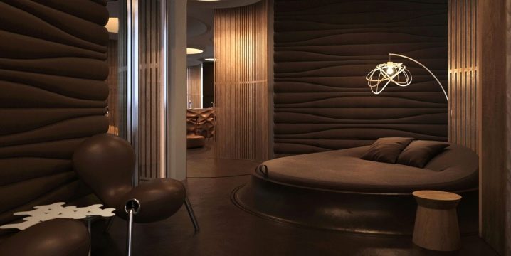 Caractéristiques de la décoration de la chambre aux couleurs sombres