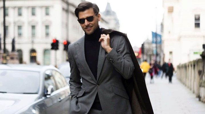 Черни мъжки водолазки: разновидности, успешни комбинации