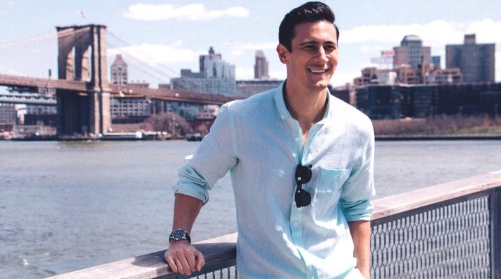 Blue men's shirts: what styles are there and what to wear with?