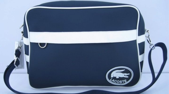 Lacoste erkek çantaları: artıları, eksileri ve açıklama