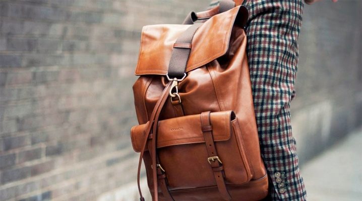 Erkek deri sırt çantaları: çeşitleri, modellerin gözden geçirilmesi ve seçim için ipuçları