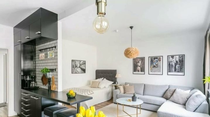 Projeto de apartamento tipo T0 com área de 30m2. m