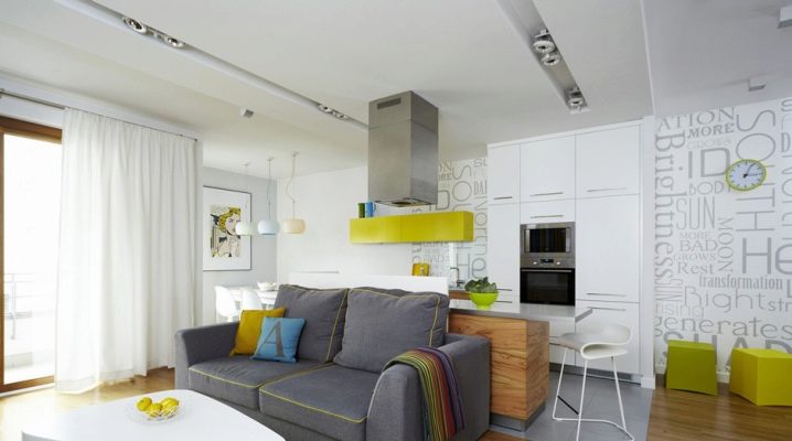 23 metrekare alana sahip stüdyoların düzeni ve dekorasyonu. m