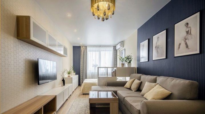 17 metrekare alana sahip bir odanın tasarımı. bir stüdyo dairede m