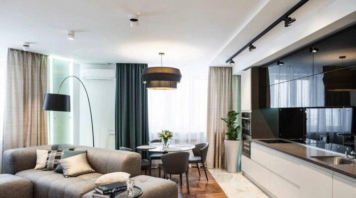 Design von Dreizimmerwohnungen mit einer Fläche von 60 qm. m