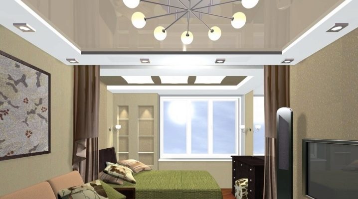 Disposizione di una camera da letto-soggiorno con una superficie di 18 mq. m