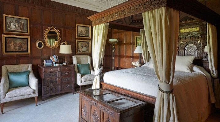 Decorazione della camera da letto in stile inglese