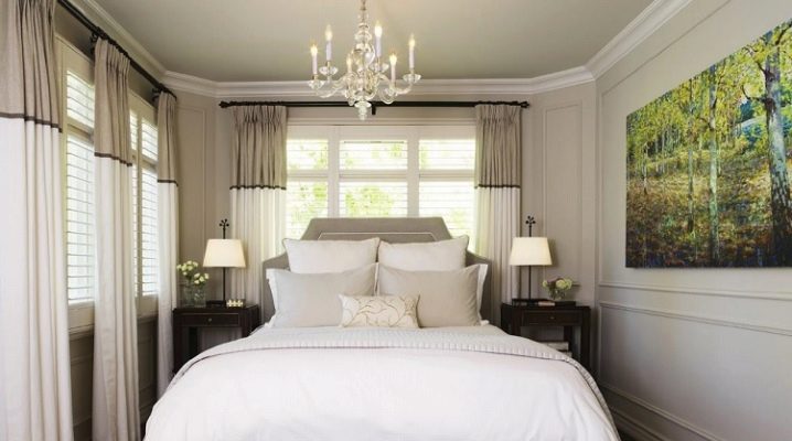 Layout und Design eines schmalen Schlafzimmers