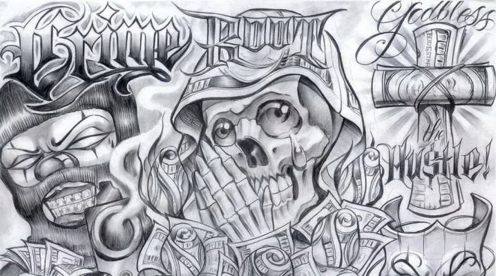 Chicano style tattoos for men