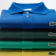 Ανδρικά ρούχα Lacoste: ποικιλία και τραπέζι μεγέθους